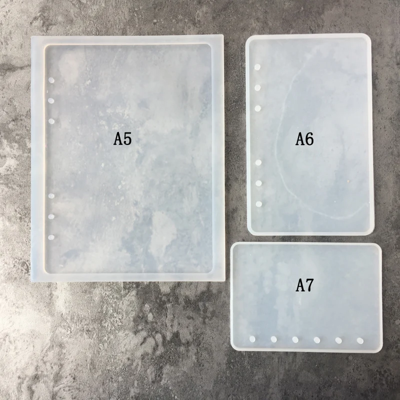 1pc a7/a6/a5 forma de caderno molde de silicone diy resina livro molde cristal epóxi silicomo molde livro transparente molde de silicone