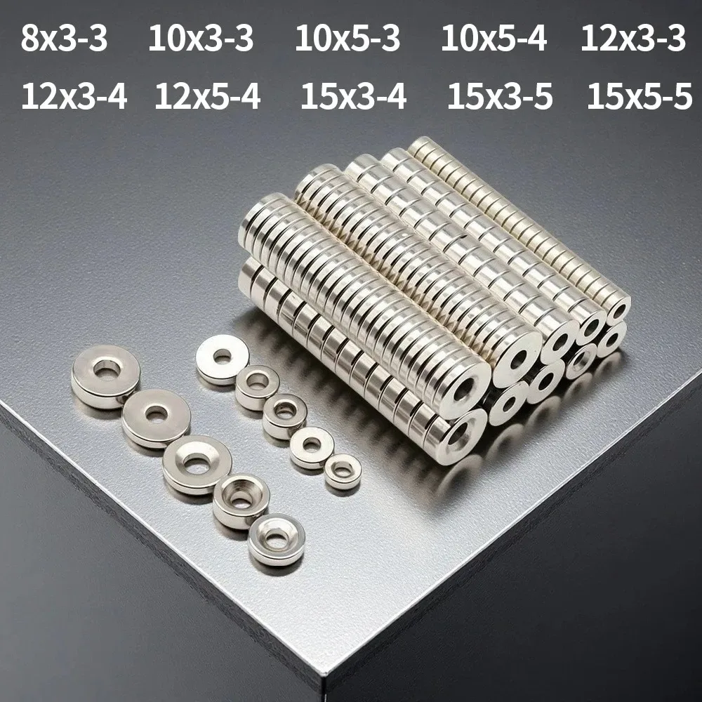 10 Peças de Ímãs 25x3-5mm, Disco Magnético Redondo Super Potente e Forte de 25mm x 3mm com Furo de 5mm para Geladeira, DIY