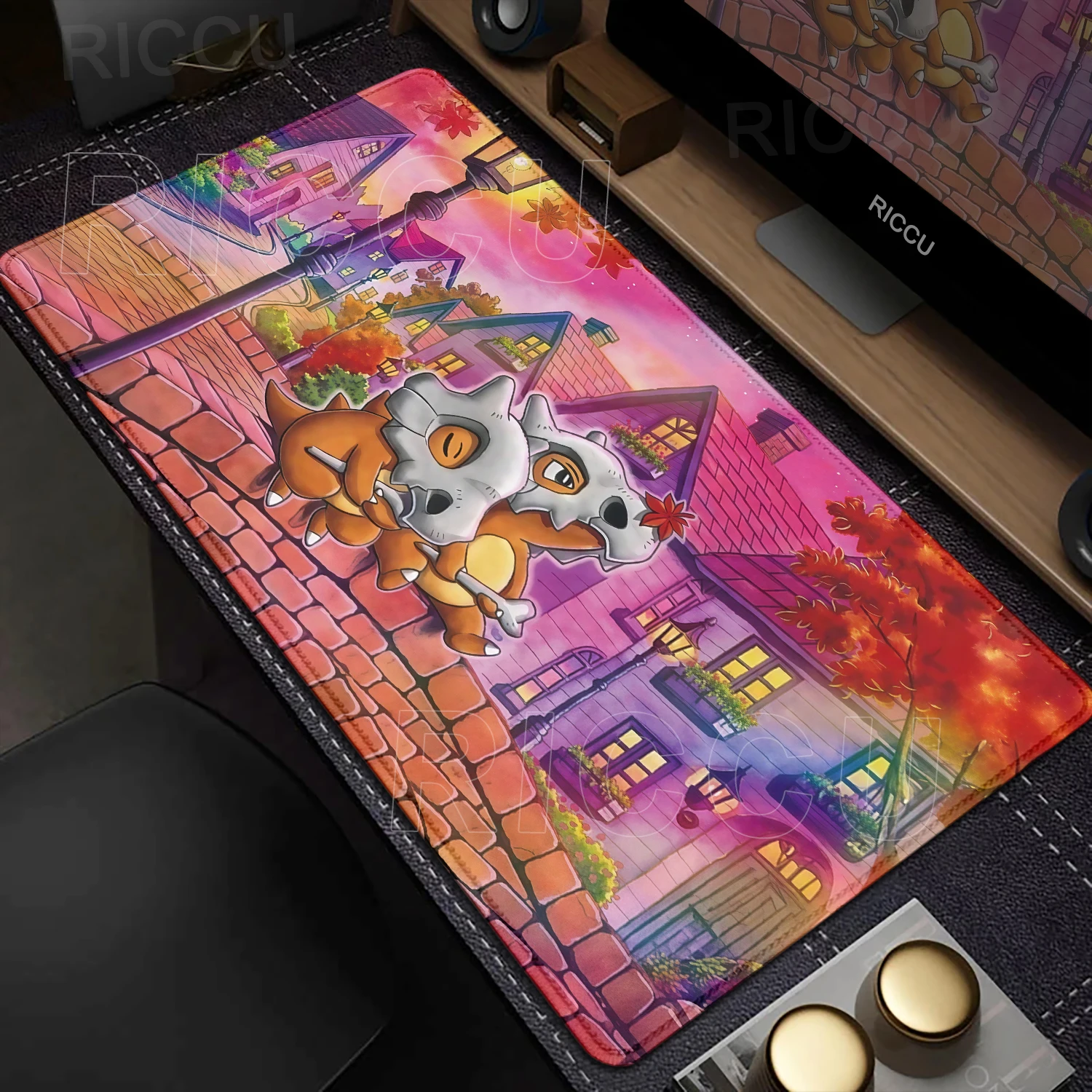 Mouse Pad Gamer Kawaii Cubone Grande XXL para Teclado e Mouse, Tapete de Borracha HD P-Pokémons para Jogos, Acessórios de Mesa Mouse Pad Gamer Kawaii Cubone Grande XXL para Teclado e Mouse, Tapete de Borracha HD P-Pokémons para Jogos, Acessórios de Mesa