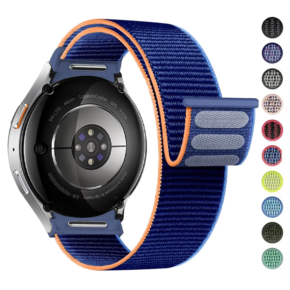Banda para samsung galaxy watch 7/6/4/clássico/5 pro 44mm 40mm pulso sem lacunas náilon esporte loop correa pulseira galaxy watch 7 cinta