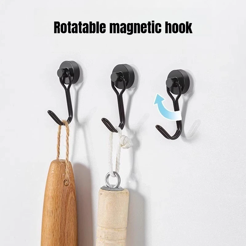 Ganchos Magnéticos de Neodímio de Alta Resistência para Organização em Cruzeiros, Geladeiras, Cozinhas, Escritórios e Casa com Forte Fixação
