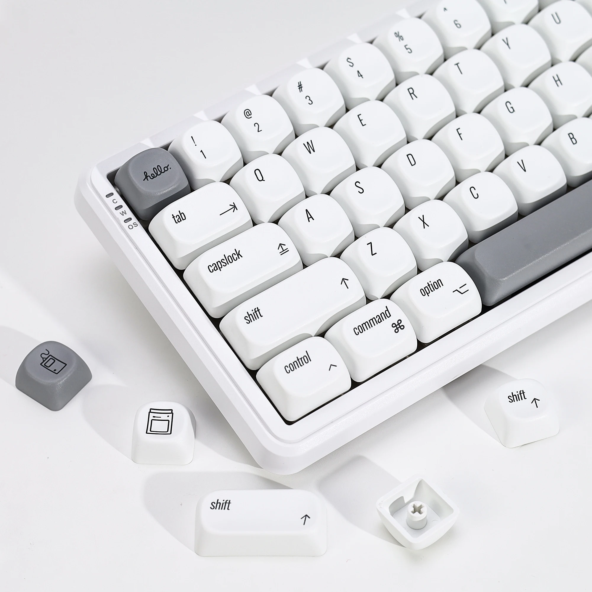 Teclas KBDiy Retro Estilo MAC, Perfil KOA MOA, PBT ISO, Teclas Simples Personalizadas para Teclado Mecânico Gamer 60% com Switch MX Teclas KBDiy Retro Estilo MAC, Perfil KOA MOA, PBT ISO, Teclas Simples Personalizadas para Teclado Mecânico Gamer 60% com Switch MX