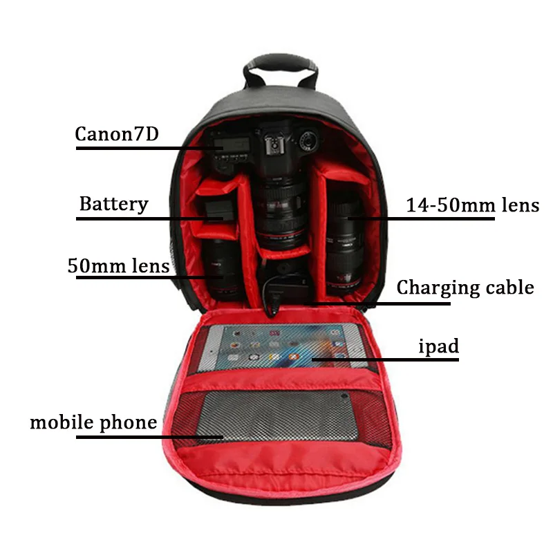 Jinnuolang câmera à prova dwaterproof água mochila foto sacos digitais para canon nikon sony xiaomi ipad dslr portátil viagem tripé lente saco Jinnuolang câmera à prova dwaterproof água mochila foto sacos digitais para canon nikon sony xiaomi ipad dslr portátil viagem tripé lente saco