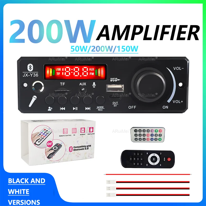 200w amplificador bluetooth 5.3 mp3 wma ape placa decodificadora 12v 100 50 handsfree microfone de áudio do carro usb tf fm diy leitor música