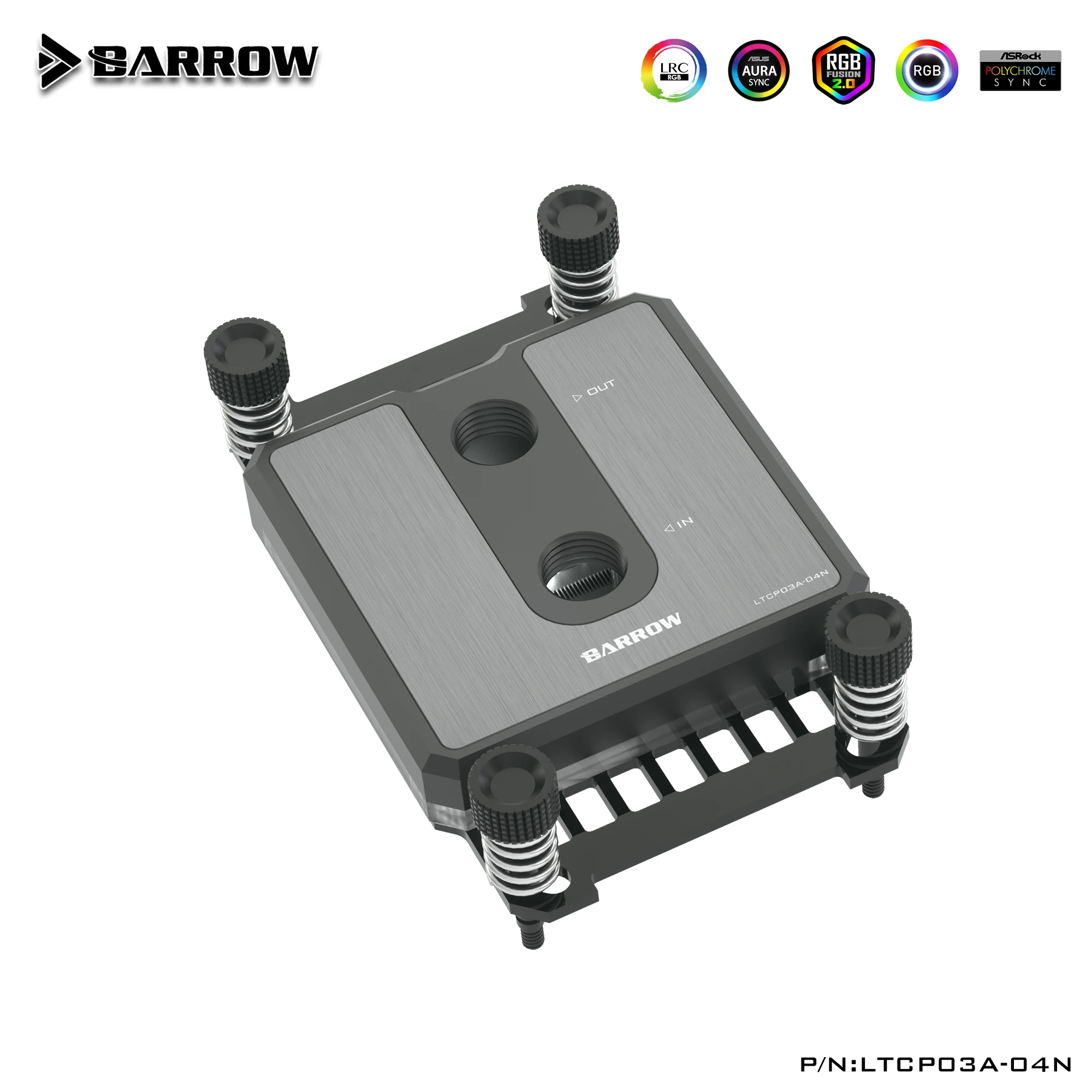 Bloco de Água para CPU BARROW Compatível com AMD AM5, AM4, AM3+, AM3, Cooler de Processador, G1/4", LTCP03A-04N Bloco de Água para CPU BARROW Compatível com AMD AM5, AM4, AM3+, AM3, Cooler de Processador, G1/4", LTCP03A-04N