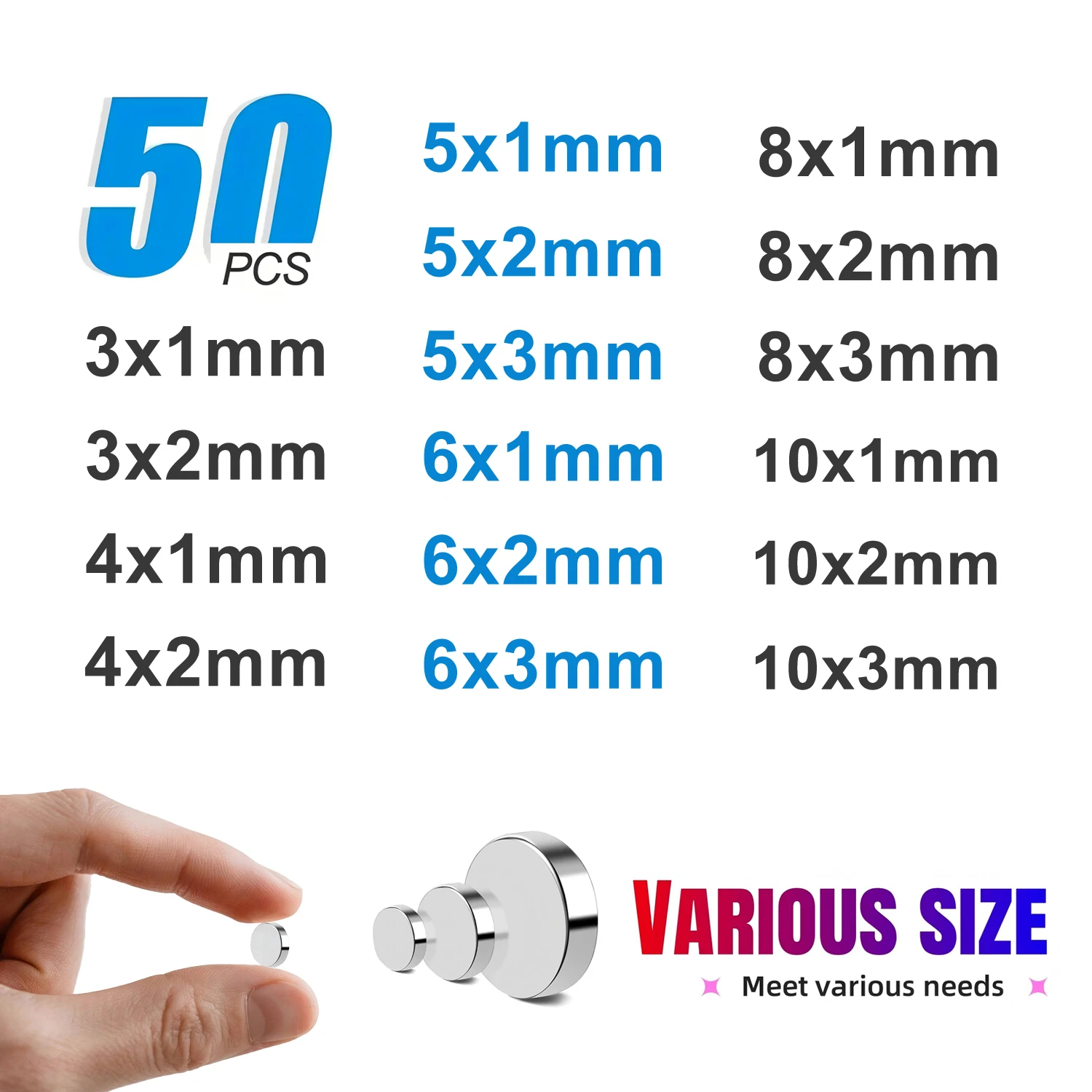 Imãs Fortes para Geladeira 3x1/3x2/5x2/10x2/10x3mm para Decoração, Escritórios, DIY, Quadro Branco, Armazenamento de Ferramentas de Cozinha, Arte com Unhas Imãs Fortes para Geladeira 3x1/3x2/5x2/10x2/10x3mm para Decoração, Escritórios, DIY, Quadro Branco, Armazenamento de Ferramentas de Cozinha, Arte com Unhas