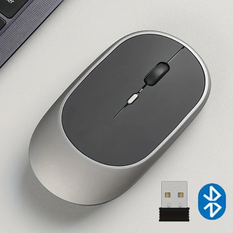 Rato sem fio recarregável mouse gamer modos duplos bluetooth-compatível 2.4g usb mudo ratos para portátil almofada tablet macbook mause
