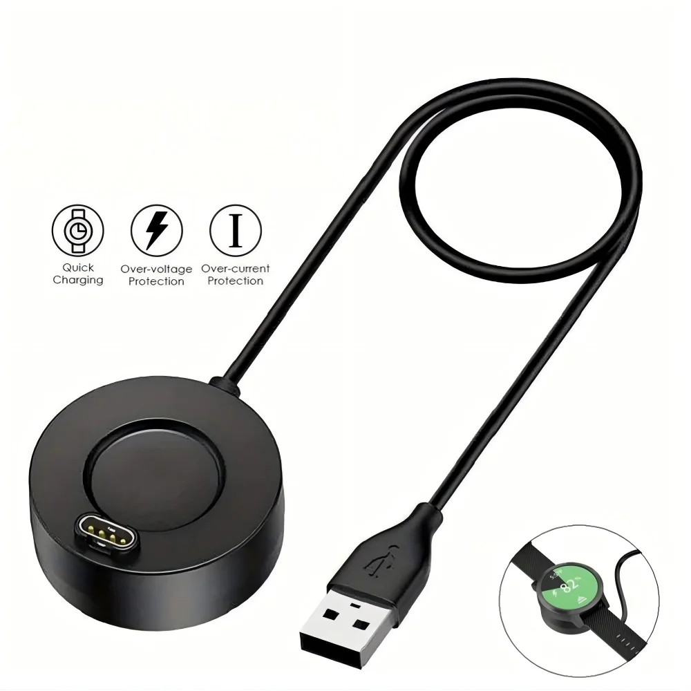 Dock de Carregamento USB para Garmin Vivoactive 3/4/4S Fenix 5S/5X/6S/6X Venu 2/2S - Cabo Durável de Carregamento Rápido para Smartwatch