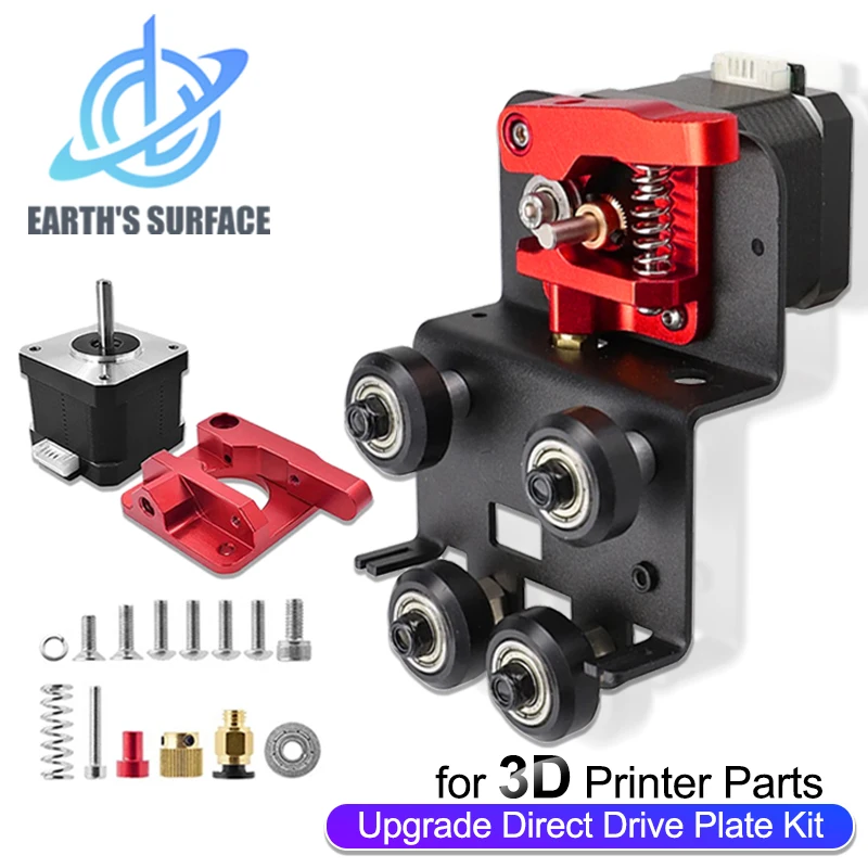 Peças de impressora 3D para Ender 3 CR10 Atualização Kit de placa de acionamento direto para CR10 Ender 3 Adaptador de extrusora direta Placa traseira com motor Peças de impressora 3D para Ender 3 CR10 Atualização Kit de placa de acionamento direto para CR10 Ender 3 Adaptador de extrusora direta Placa traseira com motor
