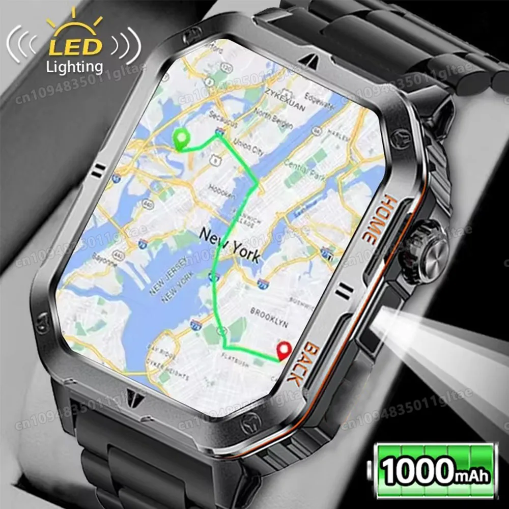 Novo Smartwatch 2025 para Homens, Relógio Esportivo com GPS para Atividades ao Ar Livre, Monitor de Frequência Cardíaca e Sono, à Prova d'Água, Compatível com IOS e Android