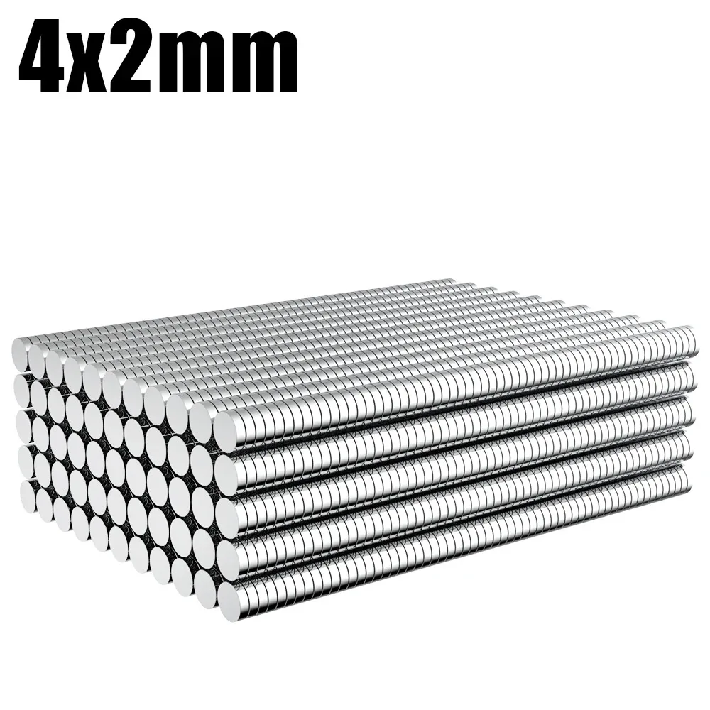 120 peças ímã redondo poderoso 4x2mm para geladeira, escritório, faça você mesmo