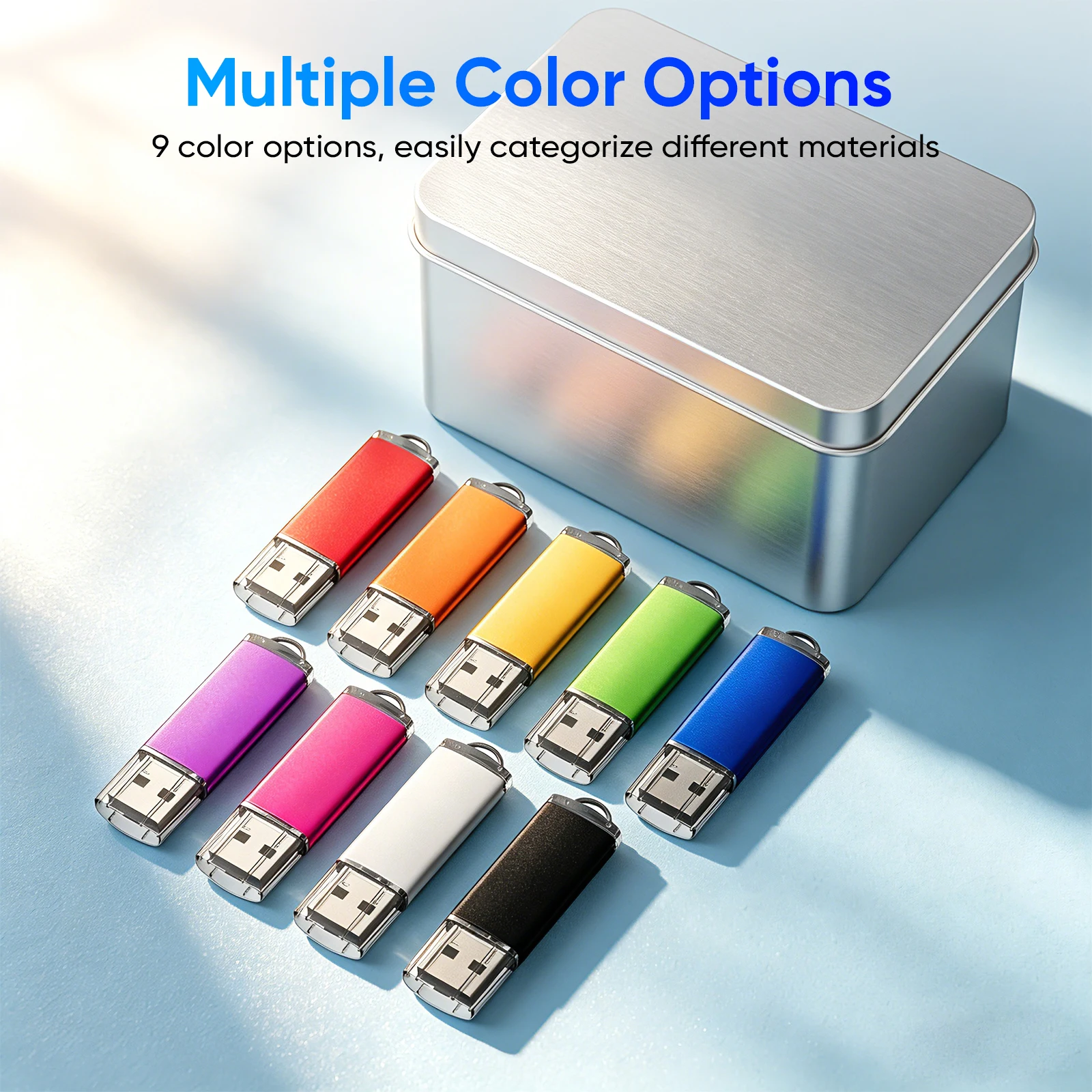 Pacote com 5 ou 10 Pen Drives USB de 128GB com Logotipo Personalizado Grátis, Pen Drive de 64GB por Atacado, Pendrive de 32GB com Caixa de Metal, Dispositivo de Armazenamento de Memória Pacote com 5 ou 10 Pen Drives USB de 128GB com Logotipo Personalizado Grátis, Pen Drive de 64GB por Atacado, Pendrive de 32GB com Caixa de Metal, Dispositivo de Armazenamento de Memória