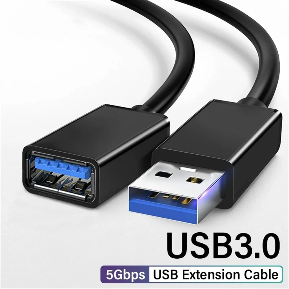 Cabo de extensão usb 3.0 macho para fêmea, cabo extensor para pc laptop smart-tv cabo de extensão usb de velocidade rápida 0.5/1/1.5/2/3/5m Cabo de extensão usb 3.0 macho para fêmea, cabo extensor para pc laptop smart-tv cabo de extensão usb de velocidade rápida 0.5/1/1.5/2/3/5m
