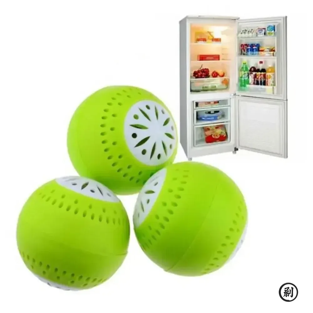 3 pçs/set desodorante de geladeira, bolas de remoção de odor de geladeira com carbono ativo, ferramenta de cozinha produtos de limpeza doméstica