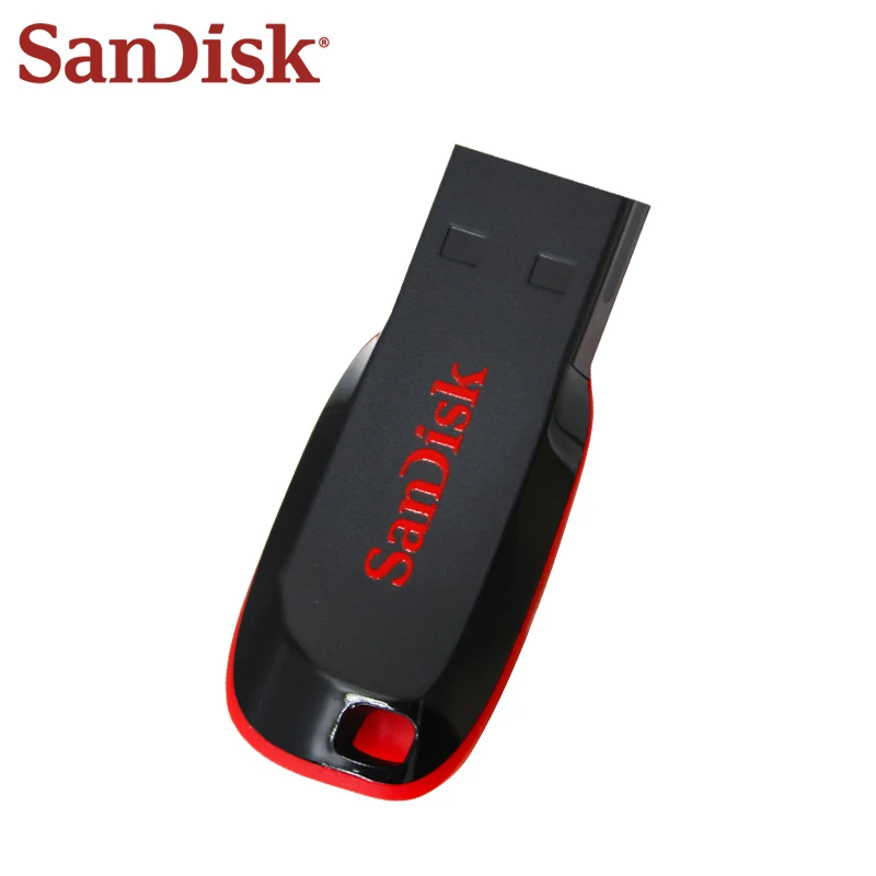 Pen Drive USB Original SanDisk Cruzer Blade 16GB 32GB 64GB 128GB, Disco de Armazenamento Portátil para Computador