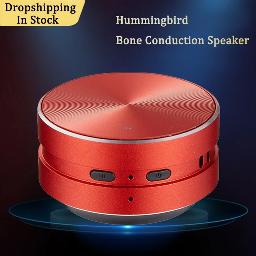 Alto-falante de condução óssea sem fio bluetooth-compatível tws estéreo caixa de áudio de som duplo mini alto-falante humbird com chamada rádio fm Alto-falante de condução óssea sem fio bluetooth-compatível tws estéreo caixa de áudio de som duplo mini alto-falante humbird com chamada rádio fm
