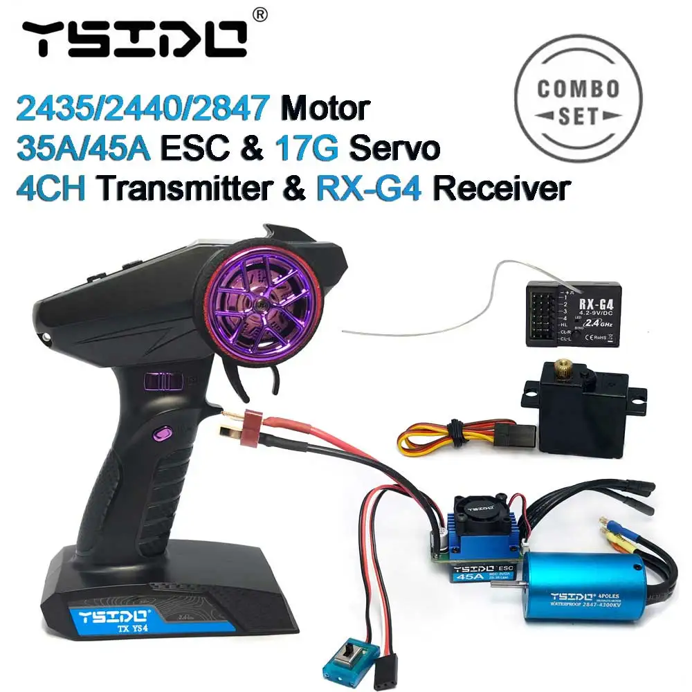Kit de Atualização Combo Brushless: Motor, ESC, Receptor e Servo RC para Carros RC MJX Hyper Go, HBX, REMO, Hobby, WLtoy 1/12, 1/14, 1/16, 1/18