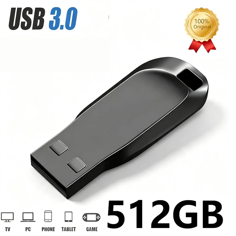 Pen Drive USB 3.0 de Alta Velocidade, Pendrive Metálico Portátil, Resistente à Água, Armazenamento de Memória 512GB, Disco U, Pen Drive de Memória Pen Drive USB 3.0 de Alta Velocidade, Pendrive Metálico Portátil, Resistente à Água, Armazenamento de Memória 512GB, Disco U, Pen Drive de Memória