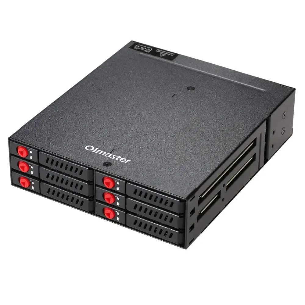 Rack/caixa para disco rígido, 6 baias, 4 baias, 2.5 polegadas, sata, ssd, hdd, troca quente, armazenamento de dados para unidade 5.25, 4 baias