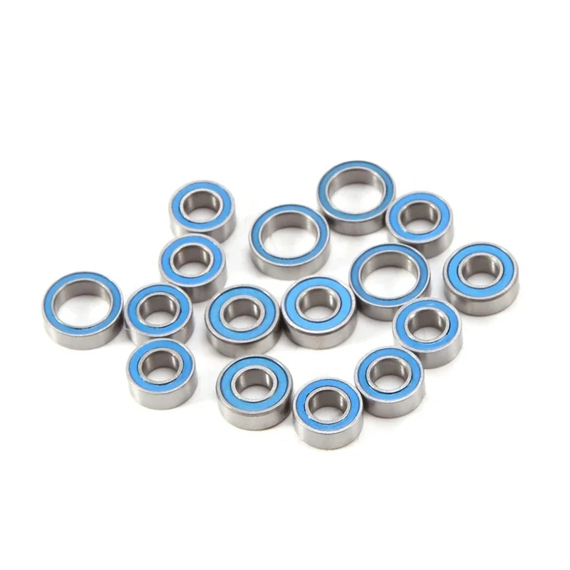 16 pçs kit de rolamento de esferas selado de borracha para tamiya tt02 TT-02 tt02d TT-02D 1/10 rc carro atualizações peças acessórios