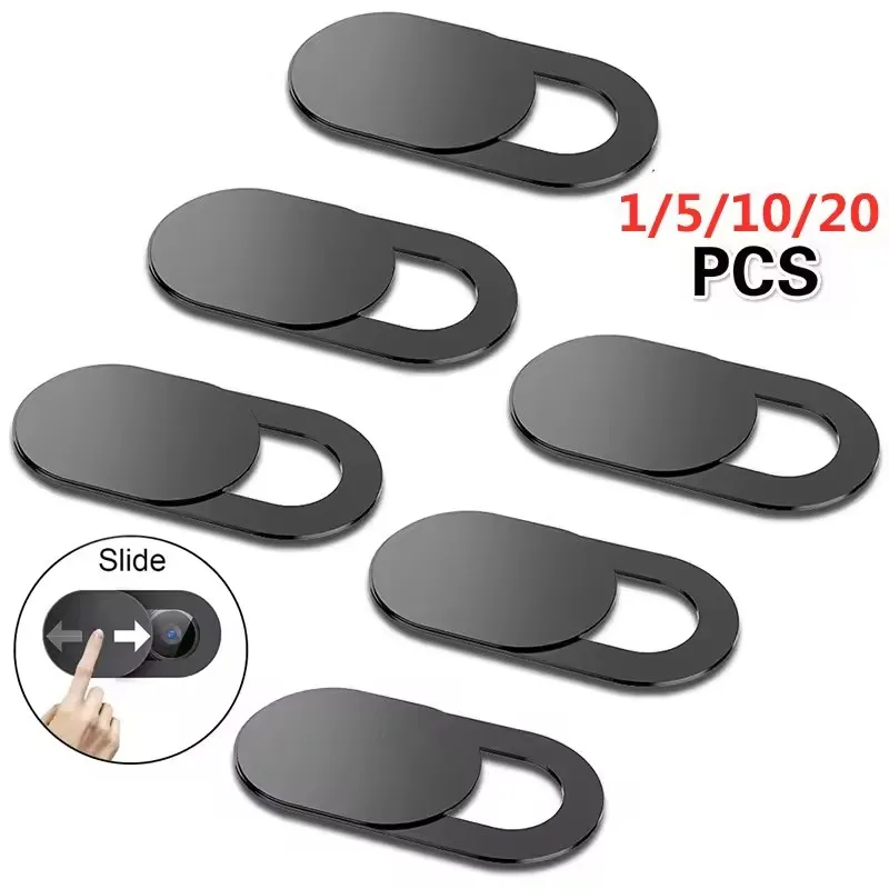 Capa de Webcam com Deslizamento Magnético, Capa Plástica para Câmera de iPad, Tablet, Laptop, PC, Lentes de Celular, Adesivo de Privacidade