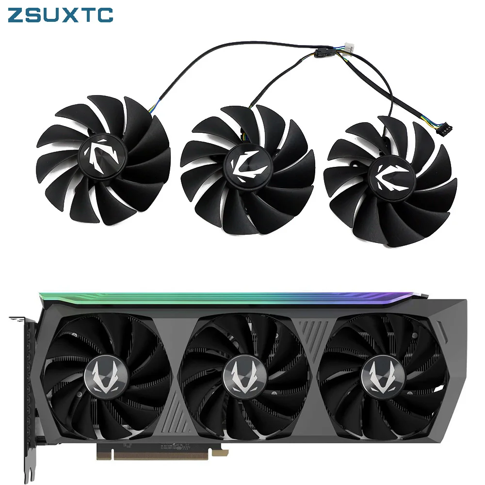GA92S2U 4PIN GPU RTX3080 RTX3090 Ventilador de refrigeração para ZOTAC GeForce RTX 3070 Ti 3080 3090 Trinity OC Ventiladores de placa de vídeo gráfica GA92S2U 4PIN GPU RTX3080 RTX3090 Ventilador de refrigeração para ZOTAC GeForce RTX 3070 Ti 3080 3090 Trinity OC Ventiladores de placa de vídeo gráfica