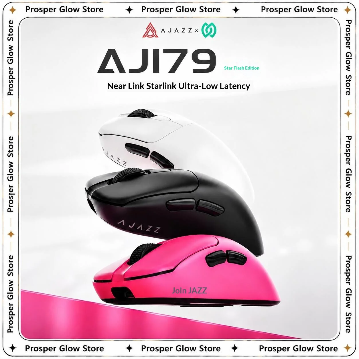 Mouse Gamer Ergonômico AJAZZ AJ179 PRO PAW3395 Leve com Fio e Sem Fio, Base de Carregamento Magnética e Função Macro para PC e Laptop
