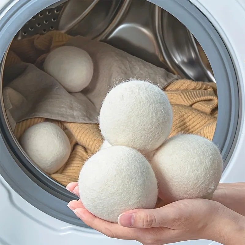 3 bolas de secagem de lã reutilizáveis premium dos pces-essencial da lavanderia para roupas macias-acessórios antiestáticos da máquina de lavar com d 3 bolas de secagem de lã reutilizáveis premium dos pces-essencial da lavanderia para roupas macias-acessórios antiestáticos da máquina de lavar com d