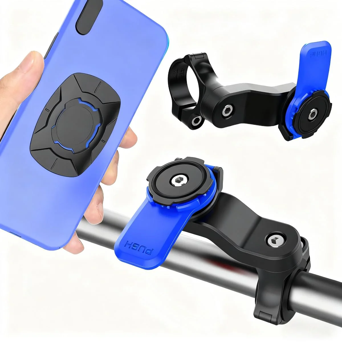 360 ° Suporte Universal Rotativo e Totalmente Ajustável para Celular, à Prova de Choque, para Motocicletas e Bicicletas, Suporte de Navegação GPS para Todos os Smartphones