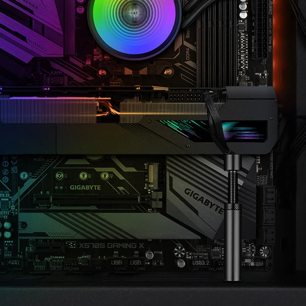 GPUHOLD Suporte para placa gráfica Suporte para GPU Suporte para placa de vídeo Suporte para GPU giratório telescópico vertical de alumínio GPUHOLD Suporte para placa gráfica Suporte para GPU Suporte para placa de vídeo Suporte para GPU giratório telescópico vertical de alumínio