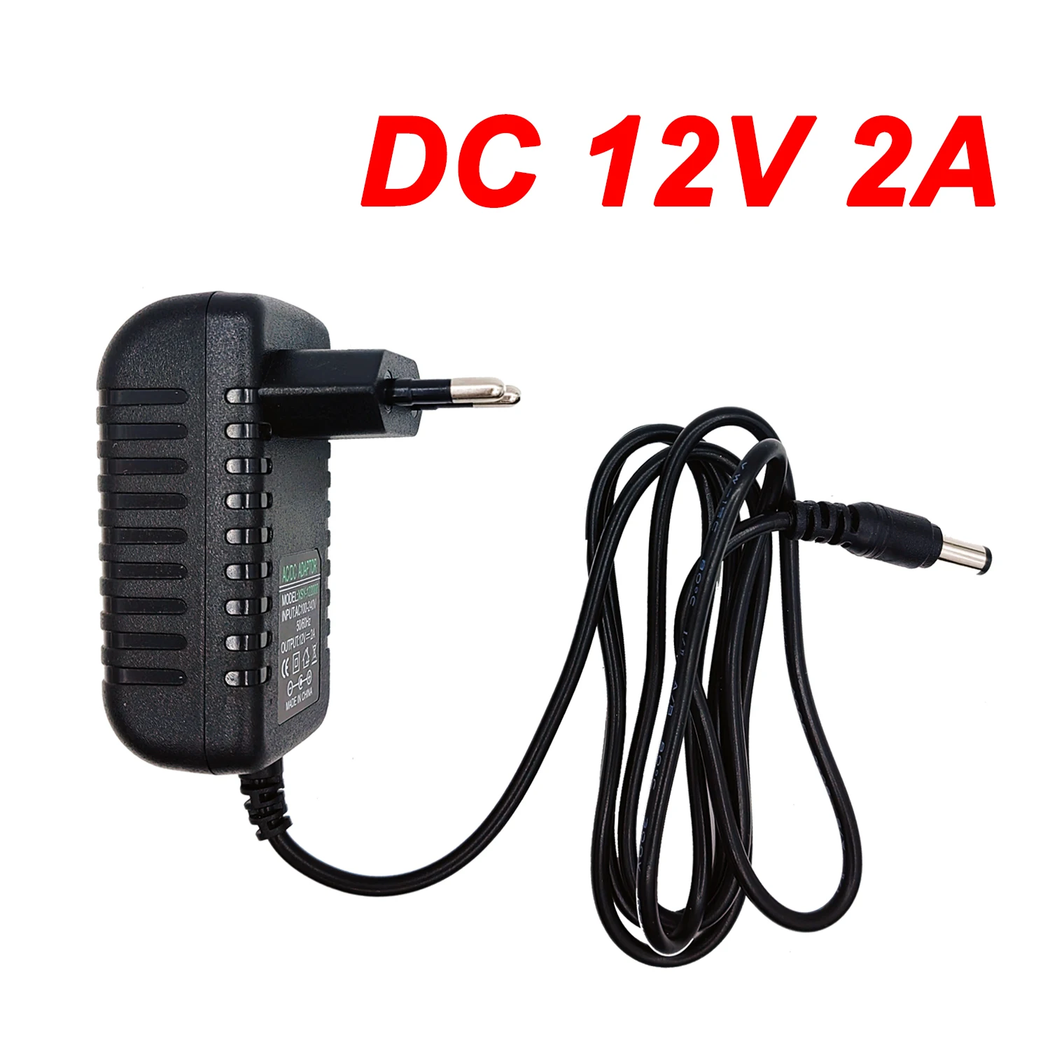 Adaptador de alimentação ac 100-240v entrada dc carregador de fonte de saída ue 12v conversor universal europa plug para câmera dvr led robô led dvr