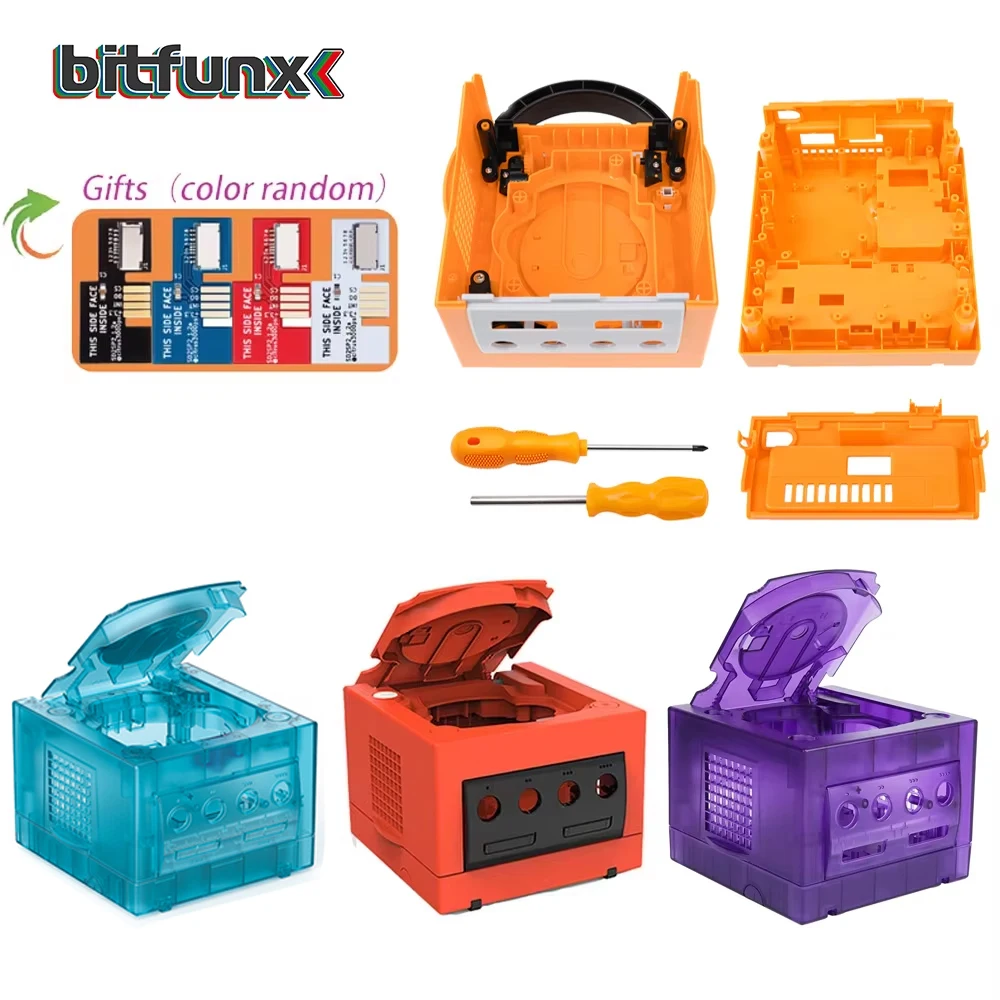 Bitfunx capa de substituição para nintendo gamecube, capa para console de videogame retrô ngc DOL-101/DOL-001