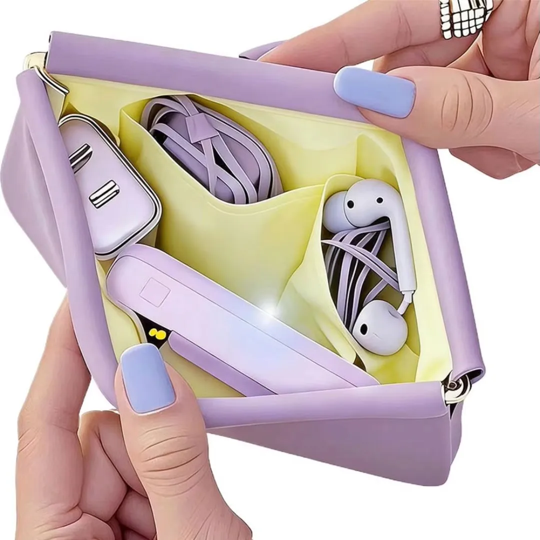 Bolsa fechada automática mini pu separada, bolsa de armazenamento de cabo de carregamento de fone de ouvido portátil zero carteira moeda batom bolsa de armazenamento Bolsa fechada automática mini pu separada, bolsa de armazenamento de cabo de carregamento de fone de ouvido portátil zero carteira moeda batom bolsa de armazenamento