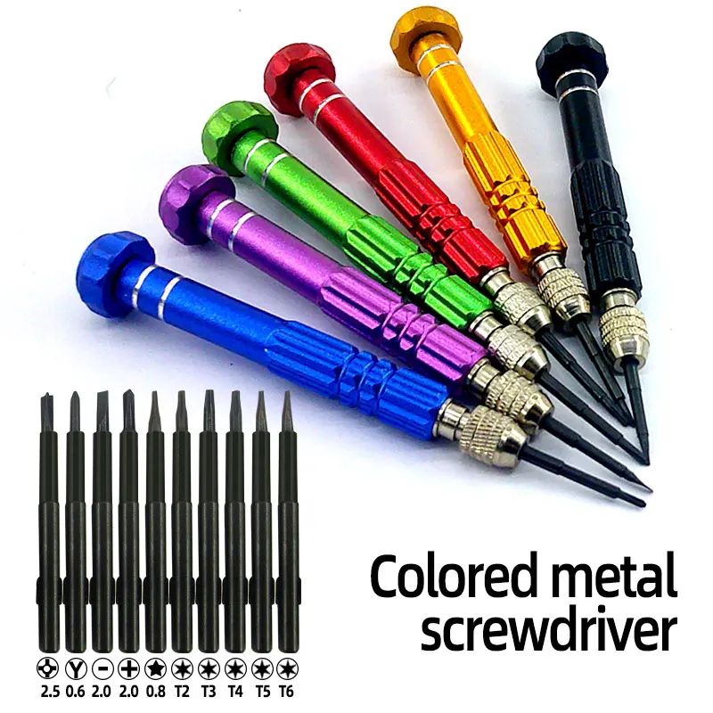 Precision Screwdriver Set para telefones celulares, notebooks e computadores, perfeito para pequenas manutenção e desmontagem, 10 em 1