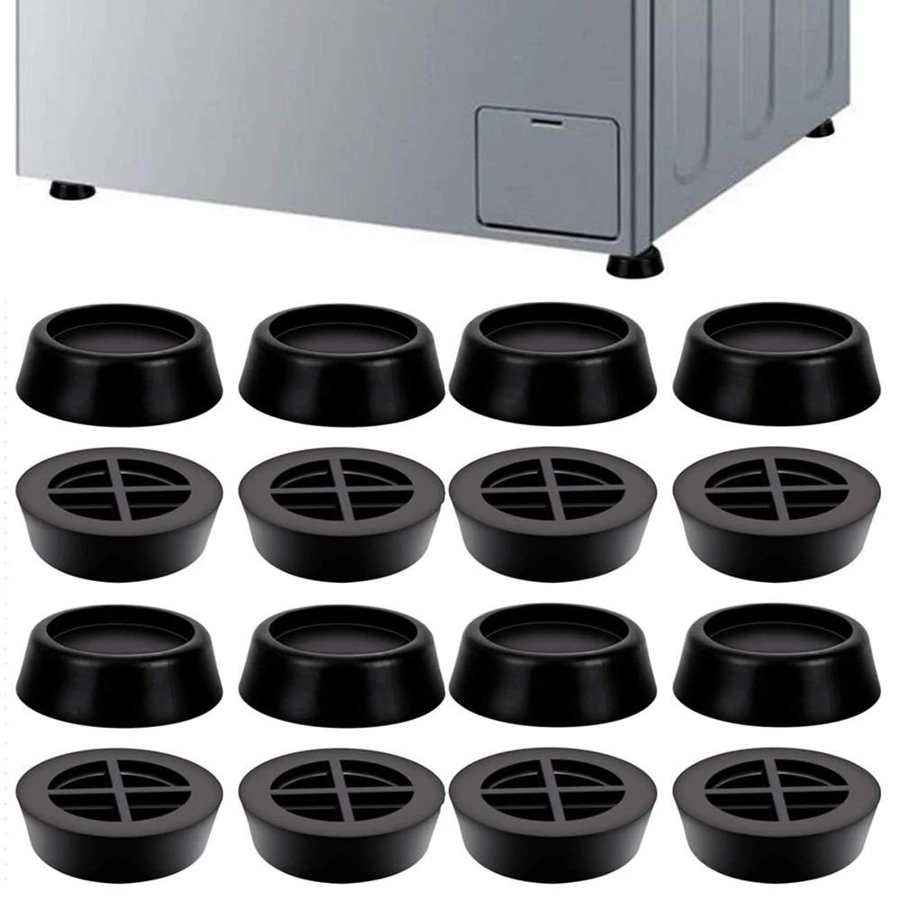 Pés de borracha anti-vibração para móveis, almofadas redutoras de ruído, base universal para pernas, tapetes para máquina de lavar, 4PCs pes para máquina de lavar roupas