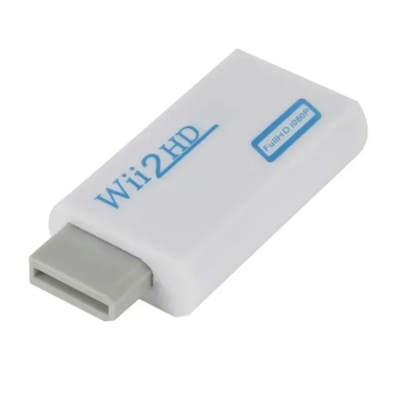 Adaptador Conversor Compatível com Wii para HDMI, Conector de Saída de Vídeo e Áudio Full HD 1080P para Console de Jogos Nintendo Wii