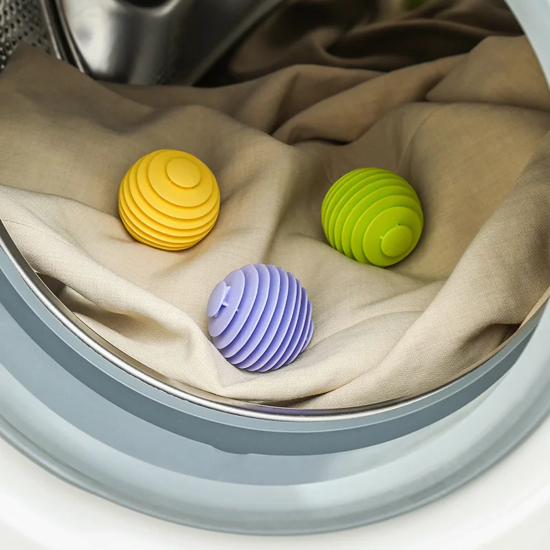3 unidades de bolas para lavar roupa, ferramenta mágica anti-emaranhamento para máquinas de lavar roupa domésticas, escova de limpeza para roupas, bolas de limpeza para remover manchas, acessórios para lavar roupa que evitam que as peças se enrolem.