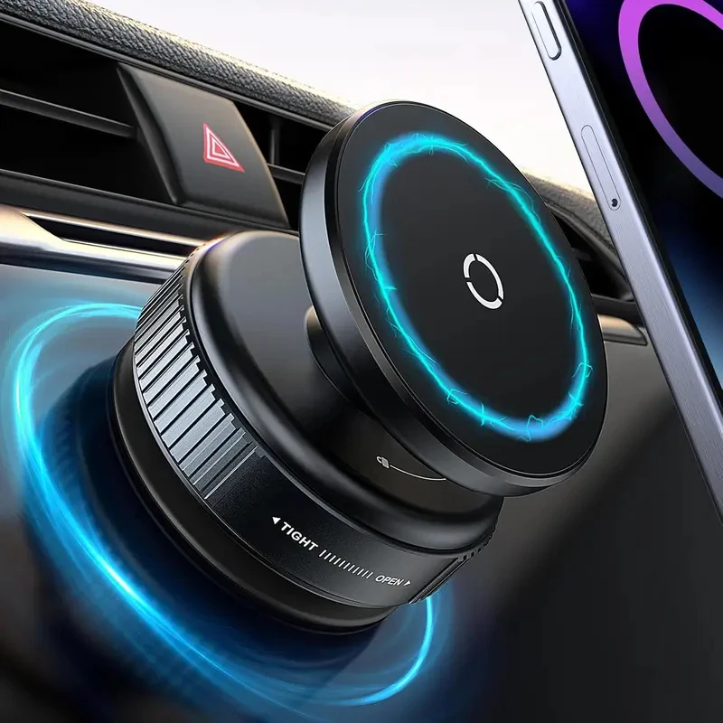360 ° Suporte de celular com ventosa ajustável, magnético, para carro, com sucção a vácuo, para academia/espelho/superfícies lisas, para todos os smartphones