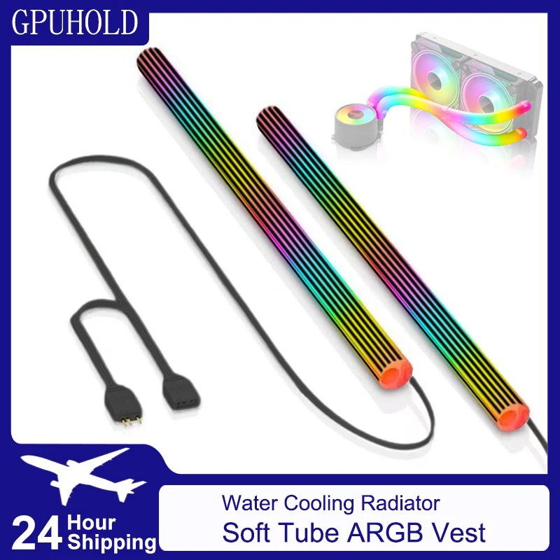 Tubo Flexível de Refrigeração a Água GPUHOLD 5V 3PIN ARGB para DIY, Acessório para Gabinete de Computador, Capa de Lâmpada para Cooler de Água, Tubo Macio para Cooler de Água