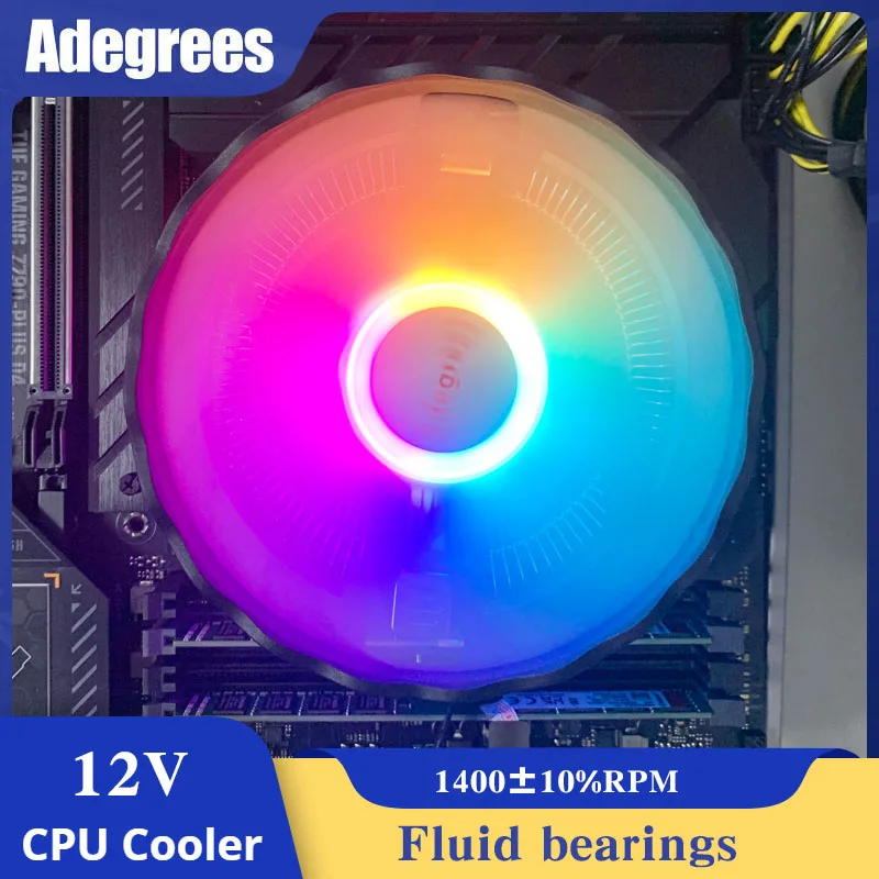 CPU PC Radiador 3Pin Processador Ventilador Refrigerador de Ar Para Intel 775 1150 1151 1155 1156 1200 1700 AM3 AM4 X79 X99 PC Dissipador de Calor
