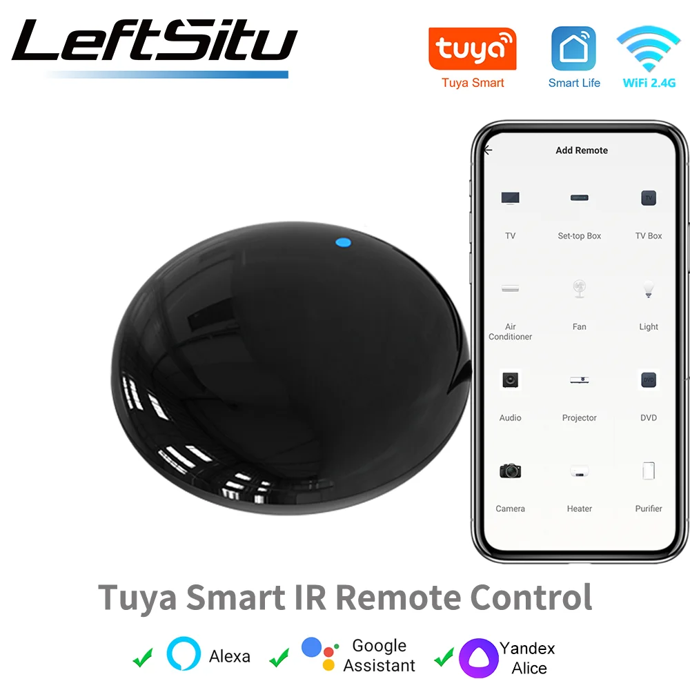 Tuya-Controle Remoto Inteligente Universal, IR, Wi-Fi, TV, Ar Condicionado, Alexa, Trabalhe com o Google Home, Yandex, Google