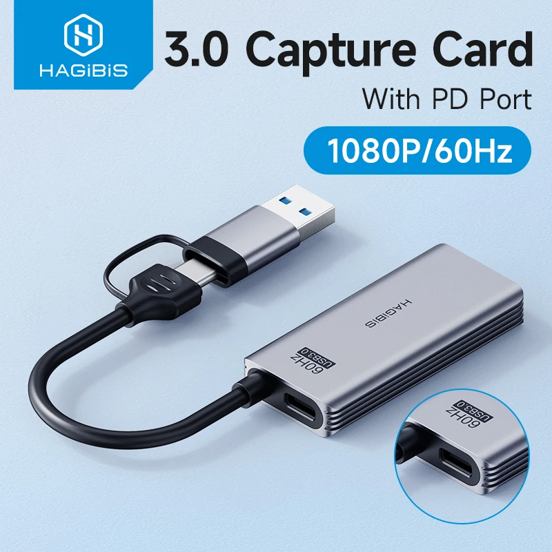 Hagibis placa de captura de vídeo usb 3.0 com 100w pd para meta quest 3 ipad hdmi para usb/tipo-c jogos streaming ao vivo gravador de vídeo Hagibis placa de captura de vídeo usb 3.0 com 100w pd para meta quest 3 ipad hdmi para usb/tipo-c jogos streaming ao vivo gravador de vídeo