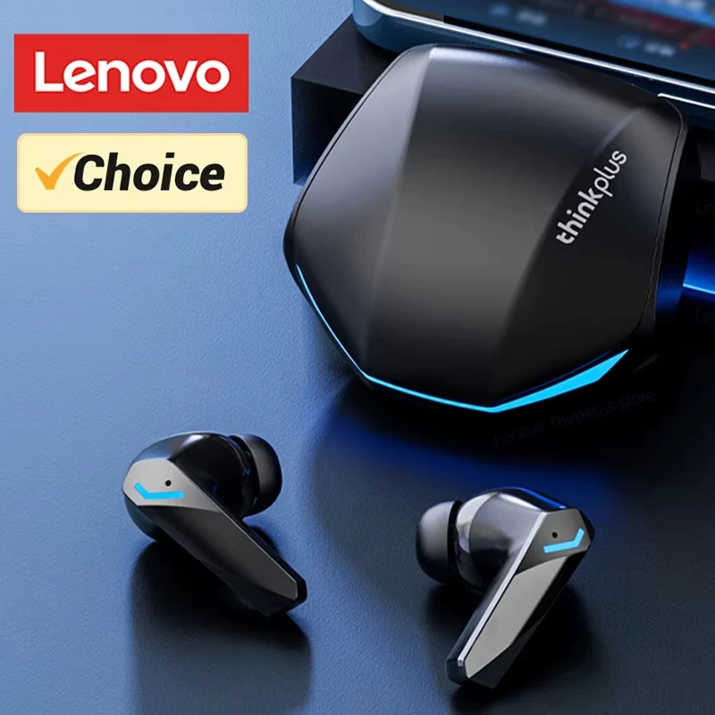 Fone de Ouvido Bluetooth 5.4 Lenovo GM2 Pro com Microfone, Fones de Ouvido Estéreo 9D Pro 6, Modos Duplos para Música e Jogos, Headset Sem Fio