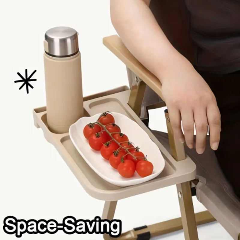 Suporte Lateral Portátil para Cadeira Reclinável com Bandeja para Copo e Celular, Multiuso, Ideal para Viagens e Acessórios de Acampamento ao Ar Livre Suporte Lateral Portátil para Cadeira Reclinável com Bandeja para Copo e Celular, Multiuso, Ideal para Viagens e Acessórios de Acampamento ao Ar Livre