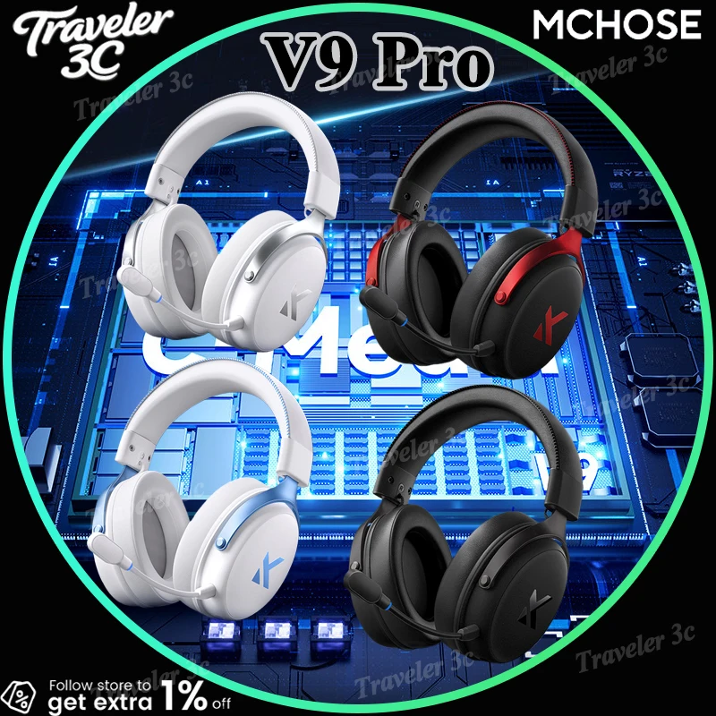 Fone de Ouvido Gamer Personalizado Original MCHOSE V9 Pro, Fones de Ouvido para Esports, Música Hi-res, Redução Ativa de Ruído, Headsets para Jogos PC FPS Fone de Ouvido Gamer Personalizado Original MCHOSE V9 Pro, Fones de Ouvido para Esports, Música Hi-res, Redução Ativa de Ruído, Headsets para Jogos PC FPS