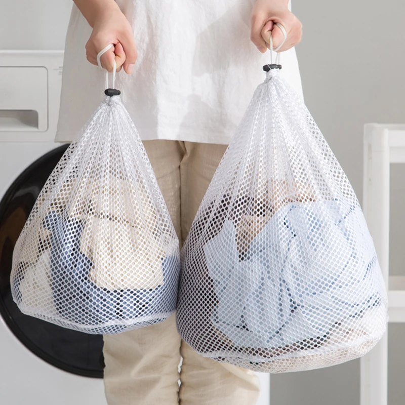 Grande saco de lavanderia de lavagem malha organizador net sujo sutiã meias roupa interior sapato storag máquina de lavar capa roupas
