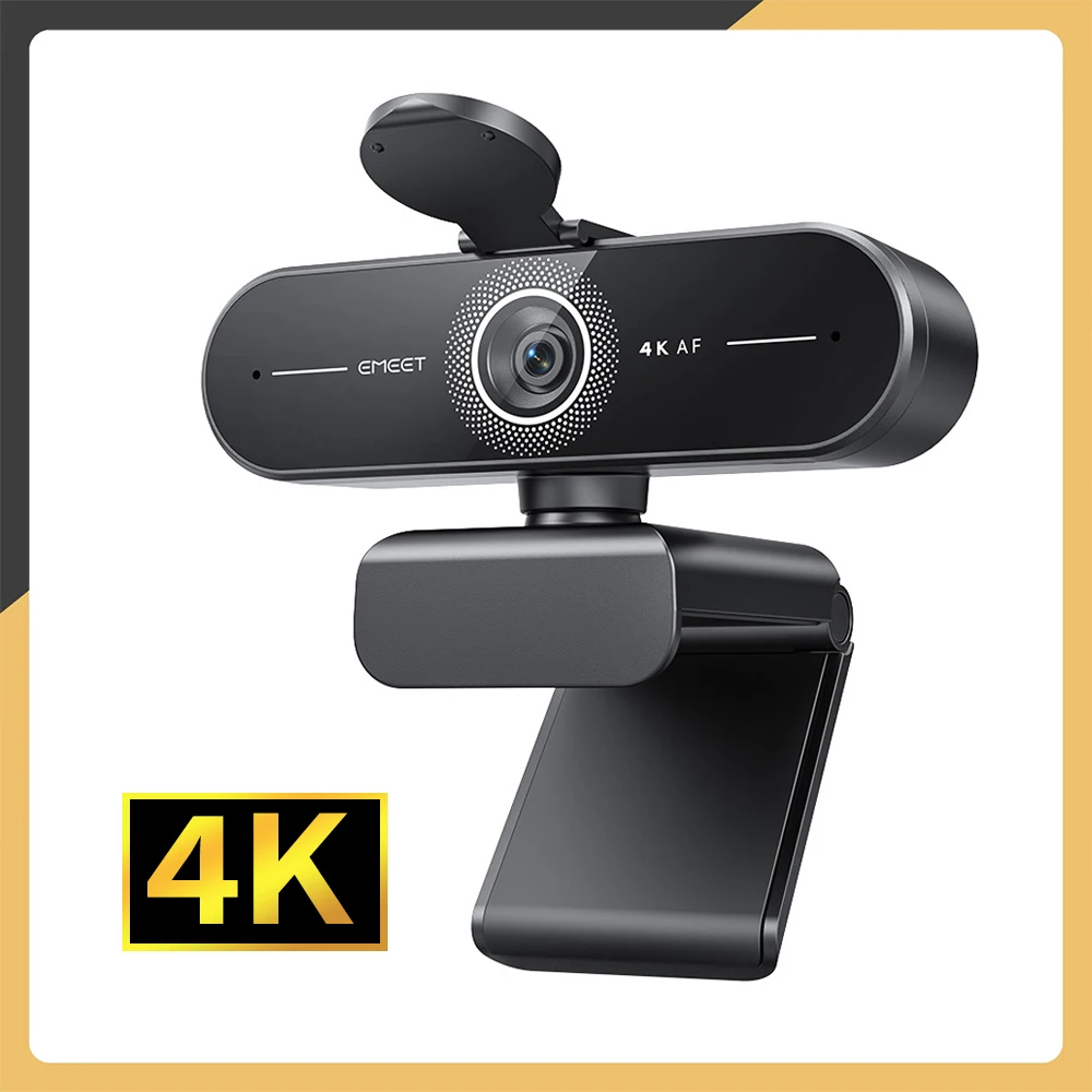 4K Ultra HD Webcam 1080P 60fps Web Camera EMEET C60E Autofoco USB Câmera de computador para transmissão ao vivo/chamada de vídeo/conferência