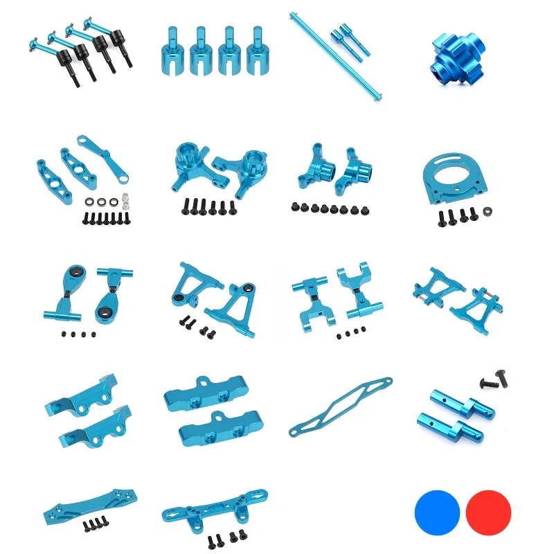 Kit Completo de Peças de Upgrade em Metal Tamiya TT02: Eixo de Transmissão CVD, Copo de Direção, Copo de Diferencial e Conjunto de Direção para Carro RC Tamiya TT02 1/10