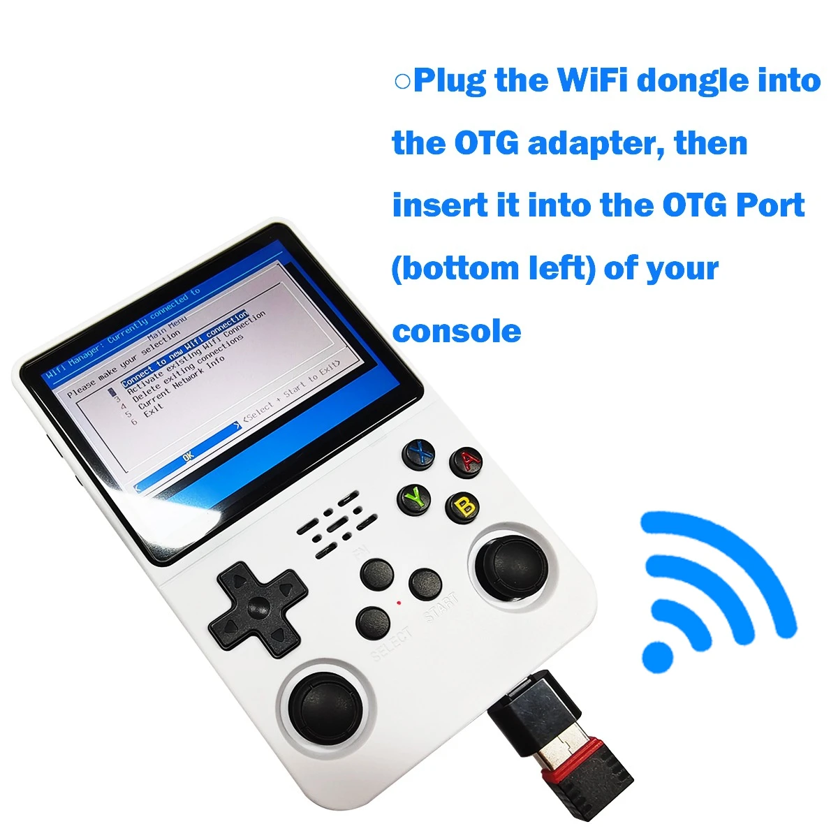 Kit de Atualização WiFi BOYHOM R36S com Chip RTL8188FTV, Dongle USB Tipo-C OTG para Console Portátil R36H R36 Plus, Presente para Jogos Online
