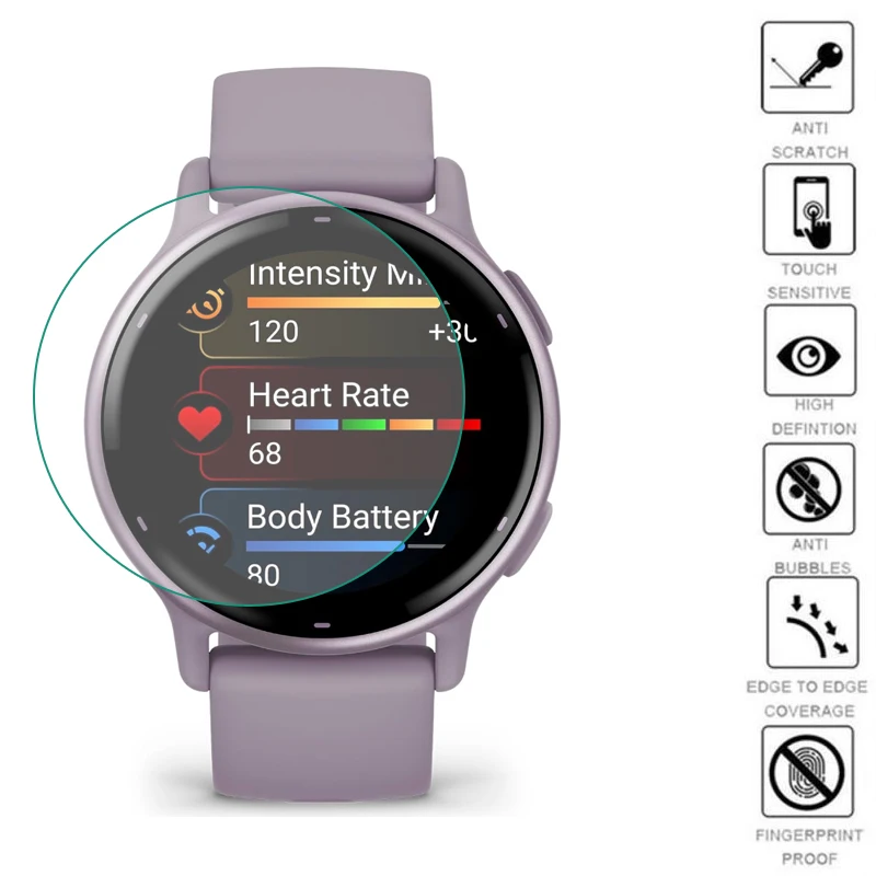 Película protetora transparente tpu macia, 5 peças para garmin vivoactive 5/4/4S venu 3/3s/2/2s relógio inteligente venu2 plus capa protetora de tela